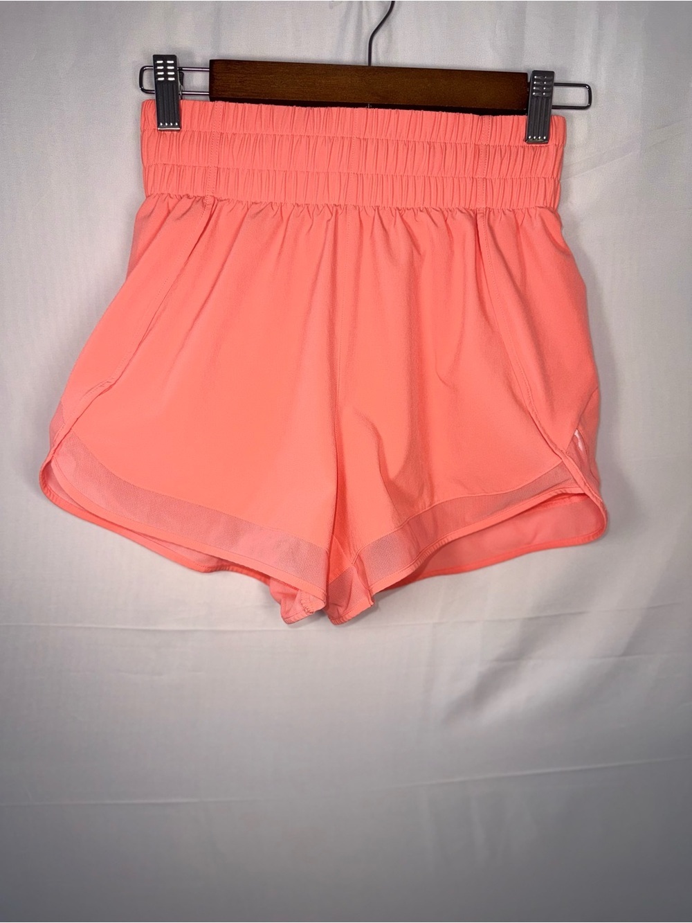 Athleta Coral Orange Athletic Active Lined Shorts Size XXS